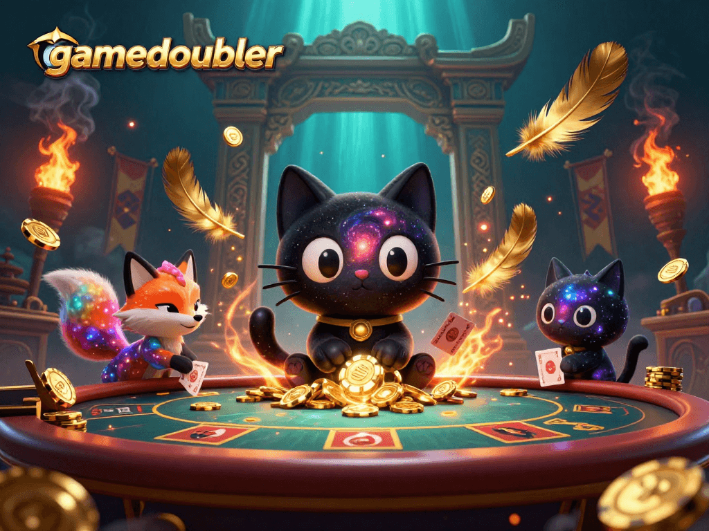 Experience thrilling gameplay with gamedoubler's cosmic casino adventure, featuring immersive characters and golden elements.