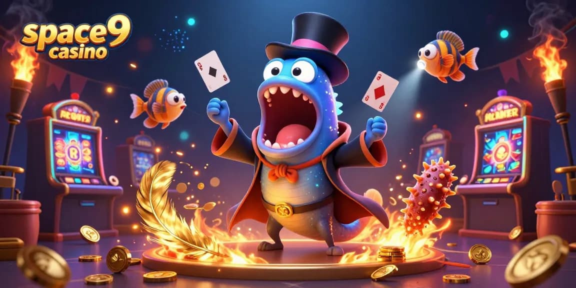 Experience thrilling gameplay at space9 casino with a vibrant 3D illustration of magical sea creatures.