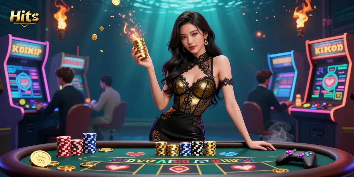 Experience the thrill of Hitclub's VIP baccarat table with stunning graphics and vibrant gameplay.