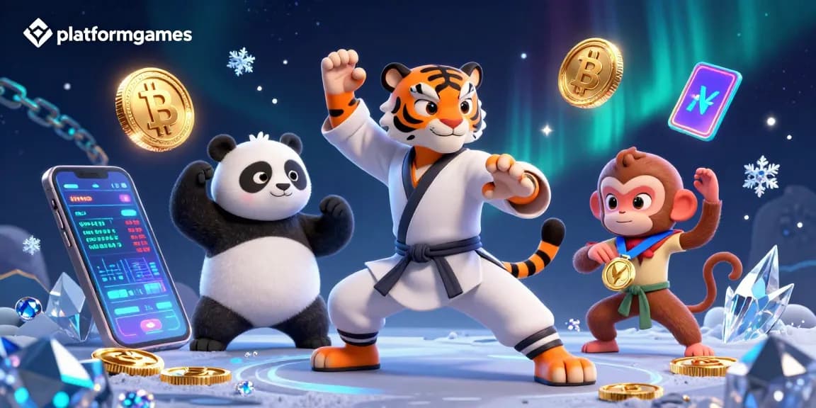 Experience thrilling gameplay at platformgames with a kung fu tiger master and lively casino elements.