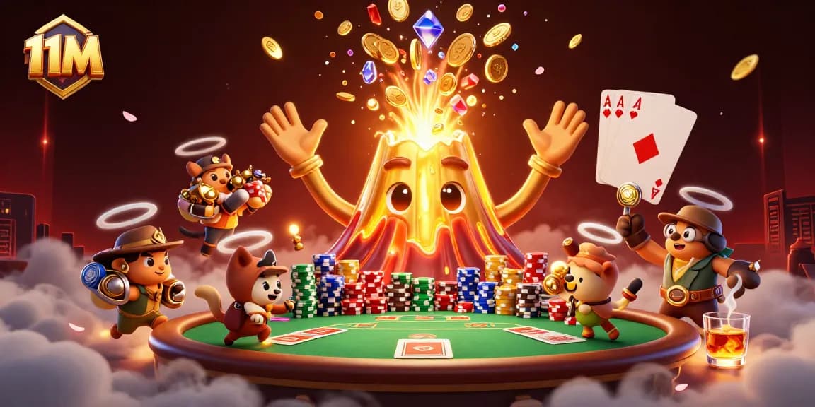 Experience thrilling wins at 11M with dynamic poker action and golden treasures galore.