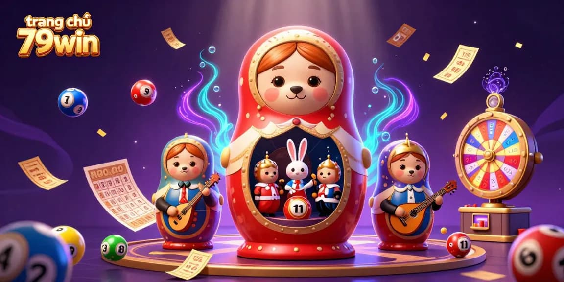 Experience the lively action of trang chủ 79win with vibrant casino-themed 3D illustrations.