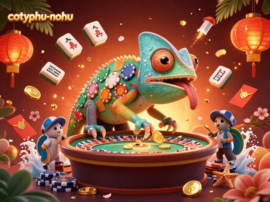 Engage with cotyphu-nohu's vibrant casino illustration showcasing strategic gameplay and colorful elements.