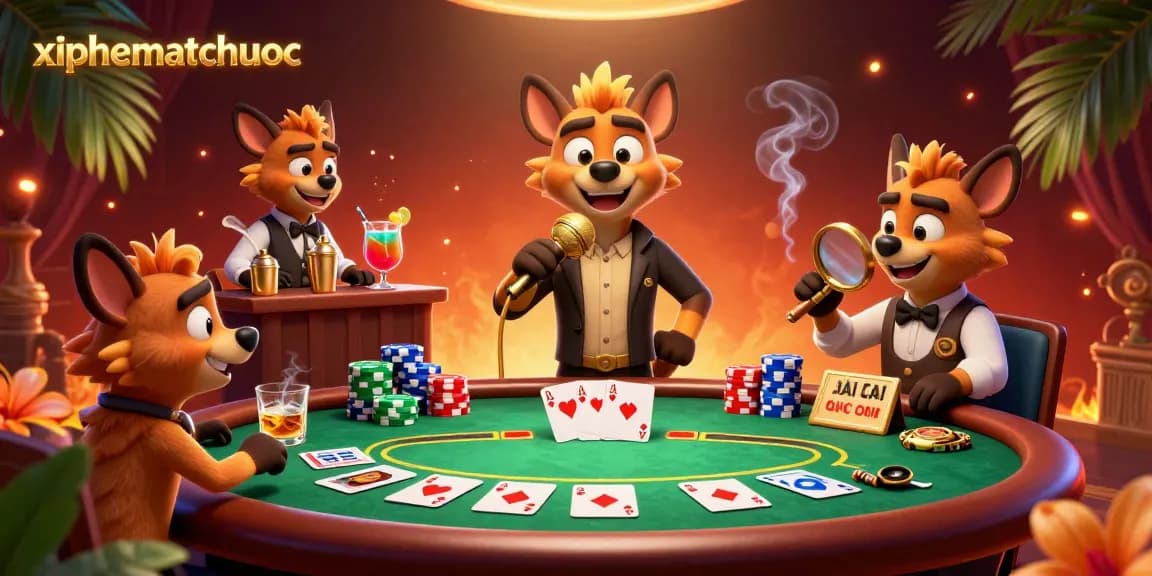 Experience the excitement of xiphematchuoc with hyena characters bringing the casino to life.