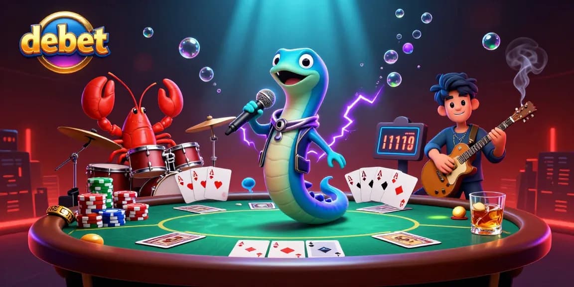 Experience debet at an electrifying underwater casino with vibrant characters and thrilling action.