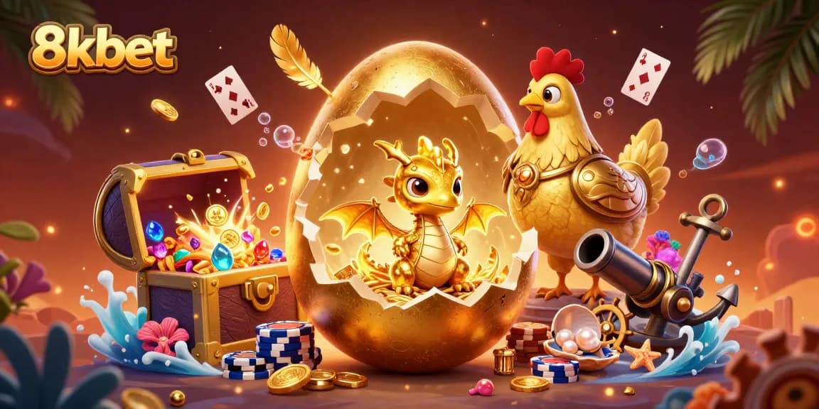 Experience breathtaking wins at 8xbet with a golden dragon emerging from a nest of poker chips.