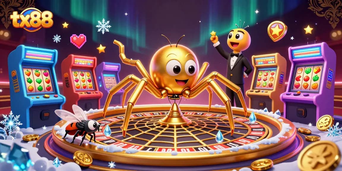 Experience the thrill of tx88 as a fly bets in a vibrant, casino-themed digital landscape.