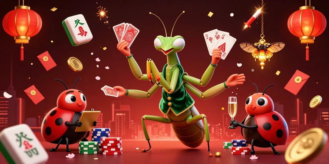 Experience thrilling mahjong action with dynamic scenes of gameplay and vibrant casino elements.