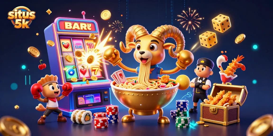 Experience exciting wins at situs 5k with captivating slot machines and vibrant game elements.
