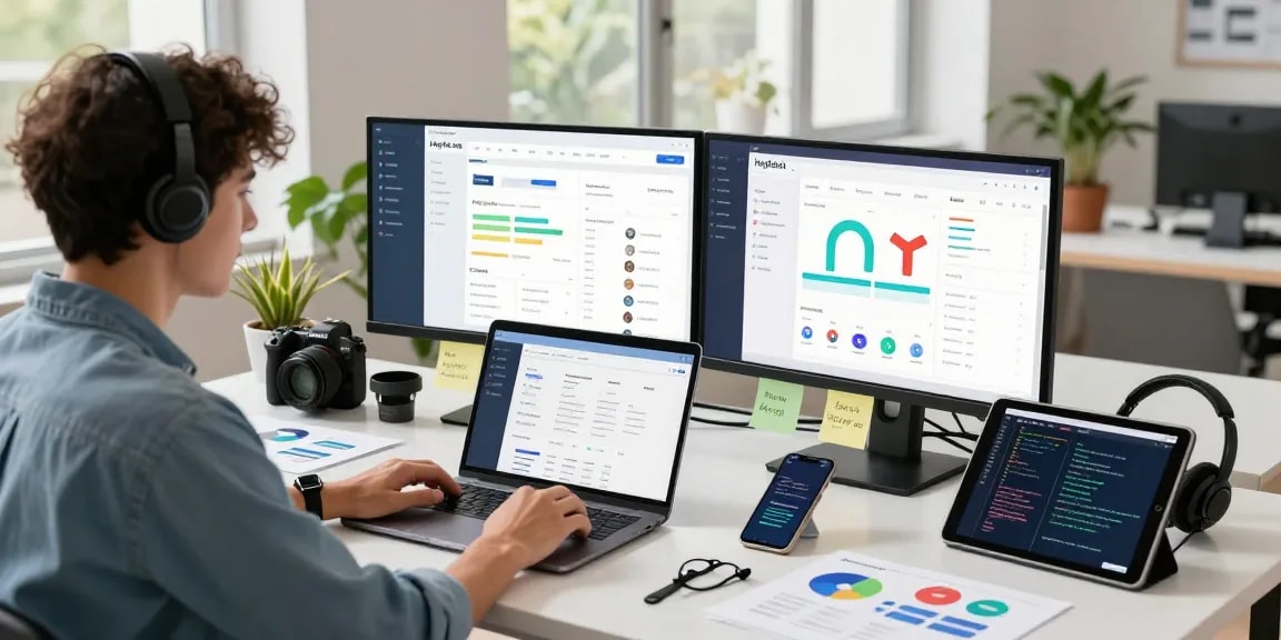 GEGESLOT membuat Heylink.me dengan antarmuka modern yang dirancang di ruang kerja digital yang modern.