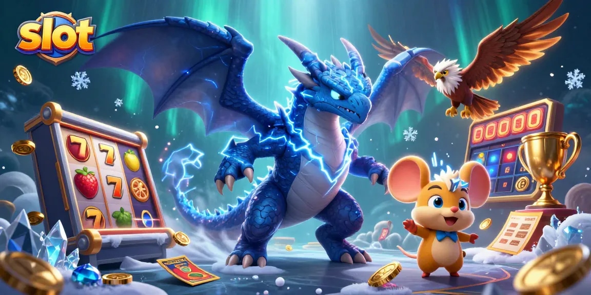 Spin the slot reels with excitement and vibrant characters in a thrilling casino scene featuring jackpot elements.