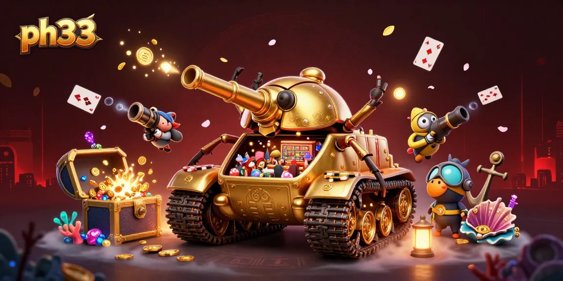 Join the gaming adventure at ph33's vibrant casino with the golden beetle tank and dynamic treasure!