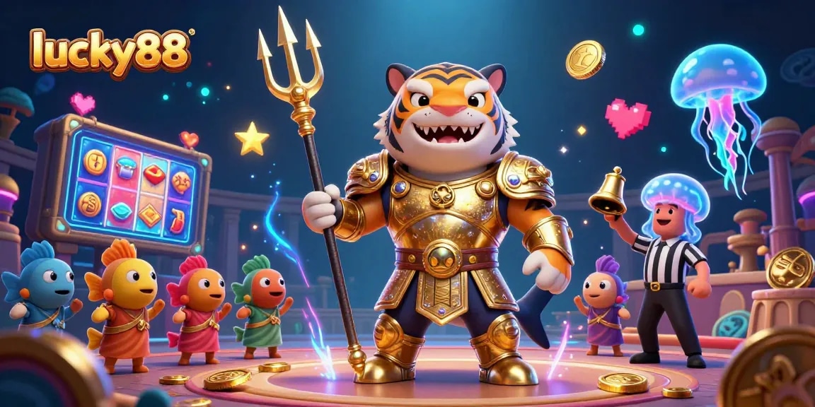 Experience thrilling gameplay at lucky88 with vibrant 3D slot machines and an underwater casino scene.