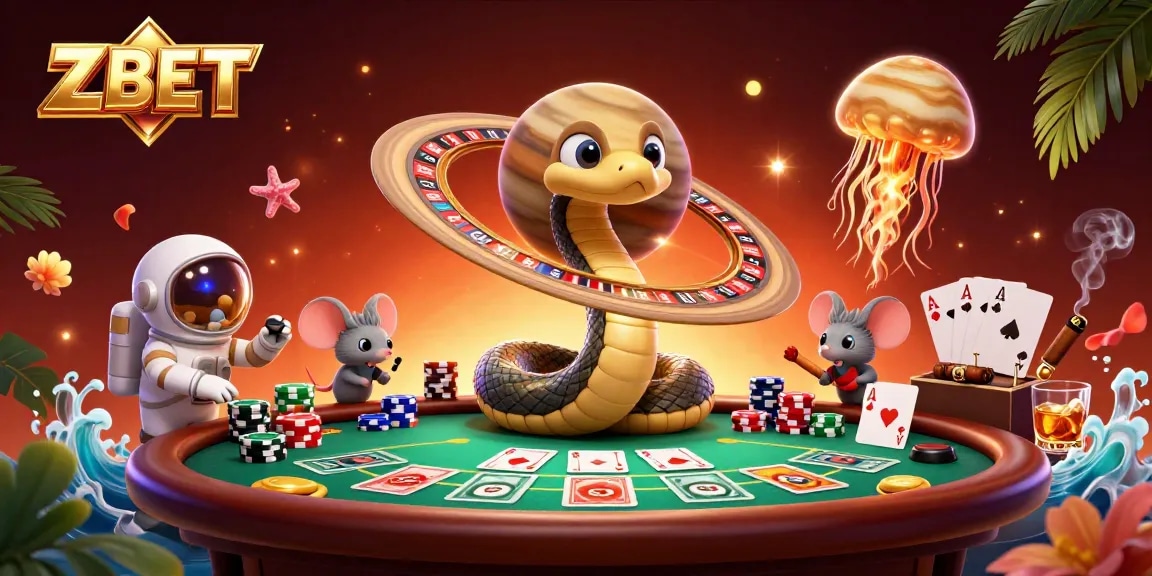Bet on ZBET while taking your chances with a cosmic roulette at this vibrant online casino scene.