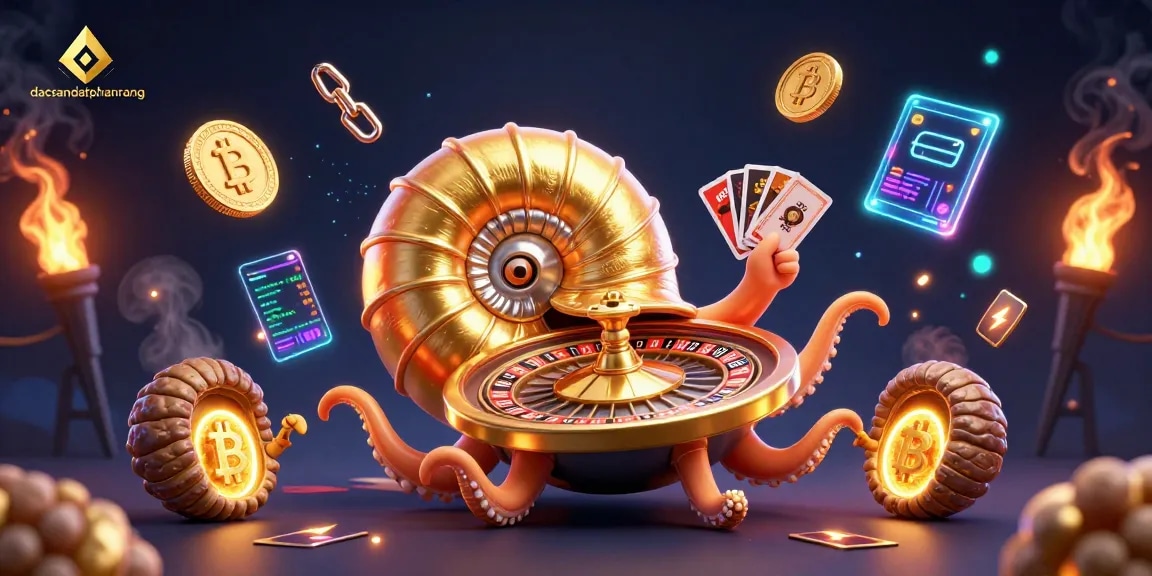 dacsandatphanrang highlights action and excitement with a vibrant 3D casino scene featuring a nautilus roulette.