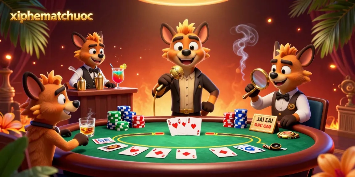 Experience the excitement of xiphematchuoc with hyena characters bringing the casino to life.