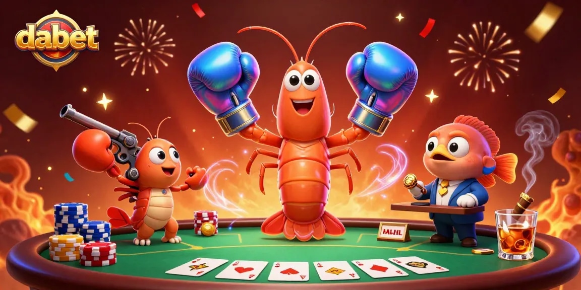 Engage with thrilling poker action at dabet featuring vibrant characters and dynamic casino elements.