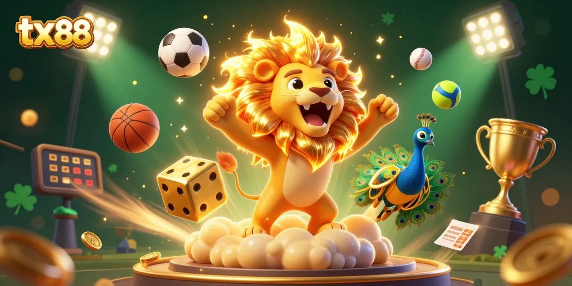 Experience the thrills of tx 88 with vibrant gaming elements and dynamic character action in a captivating illustration.