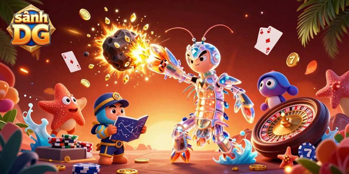 Experience thrilling action at sảnh DG with vibrant 3D colorful casino scenes showcasing gameplay excitement.