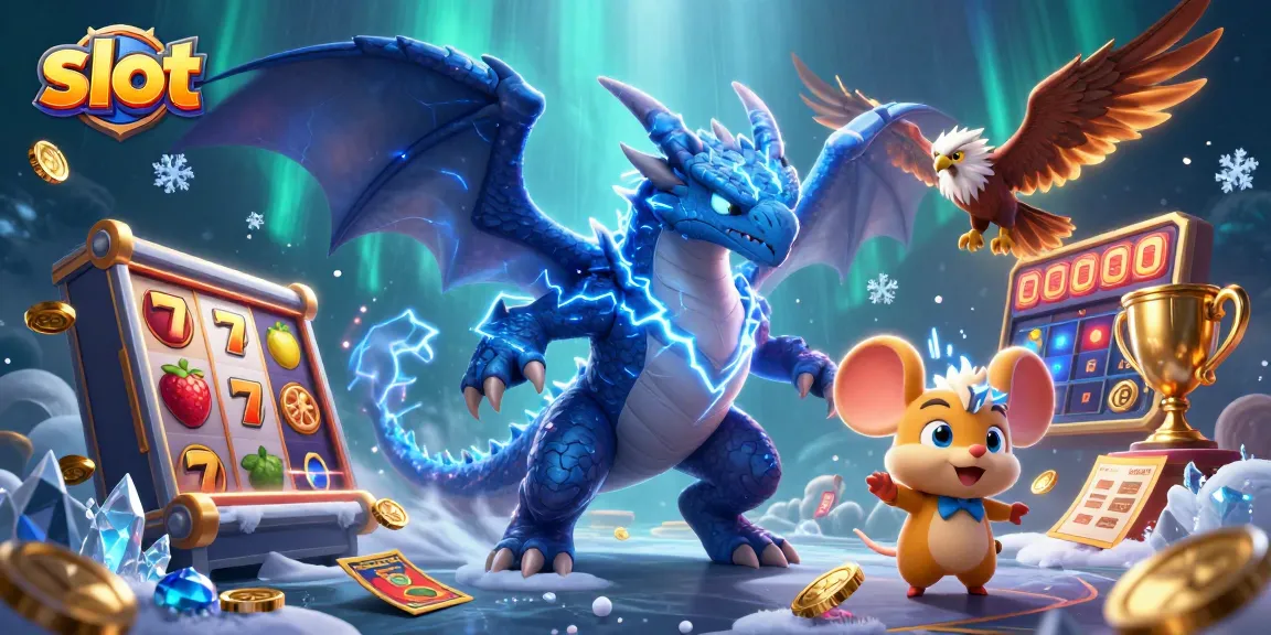 Spin the slot reels with excitement and vibrant characters in a thrilling casino scene featuring jackpot elements.