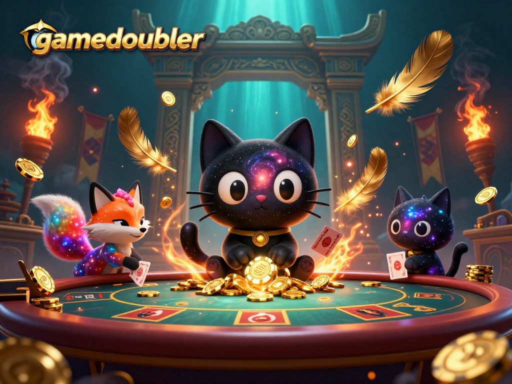 Experience thrilling gameplay with gamedoubler's cosmic casino adventure, featuring immersive characters and golden elements.