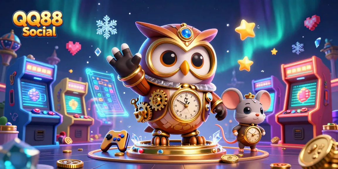 Experience thrilling gaming at QQ88 Social featuring vibrant casino elements and engaging characters.