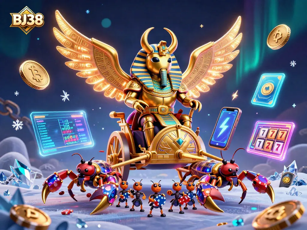 Engage with BJ38's thrilling slots adventure featuring dynamic characters and casino elements.