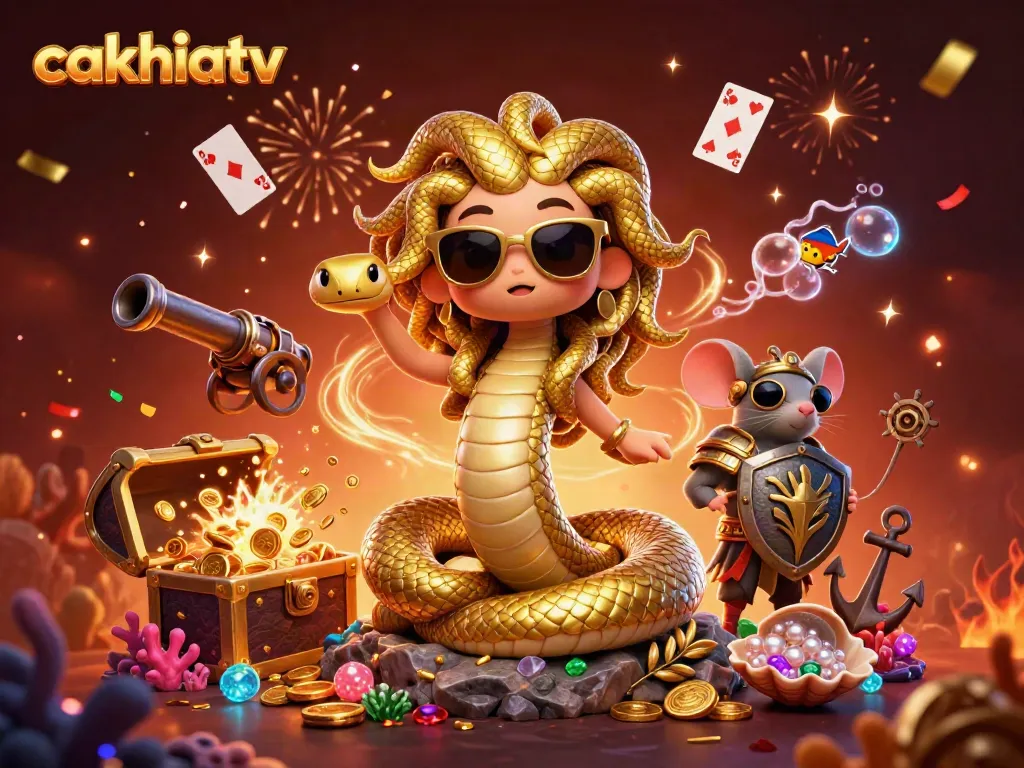Experience the thrill of betting with cakhiatv in a vibrant and dynamic casino-themed illustration.