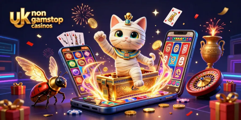 Experience the thrill of uk non gamstop casinos with our vibrant 3D illustration of exciting gaming scenes.
