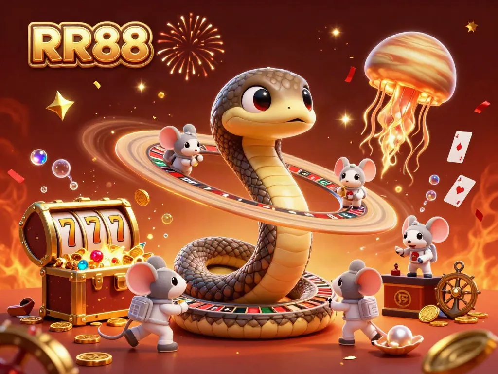 Experience thrilling bets with RR88 in this action-packed casino scene alive with excitement.