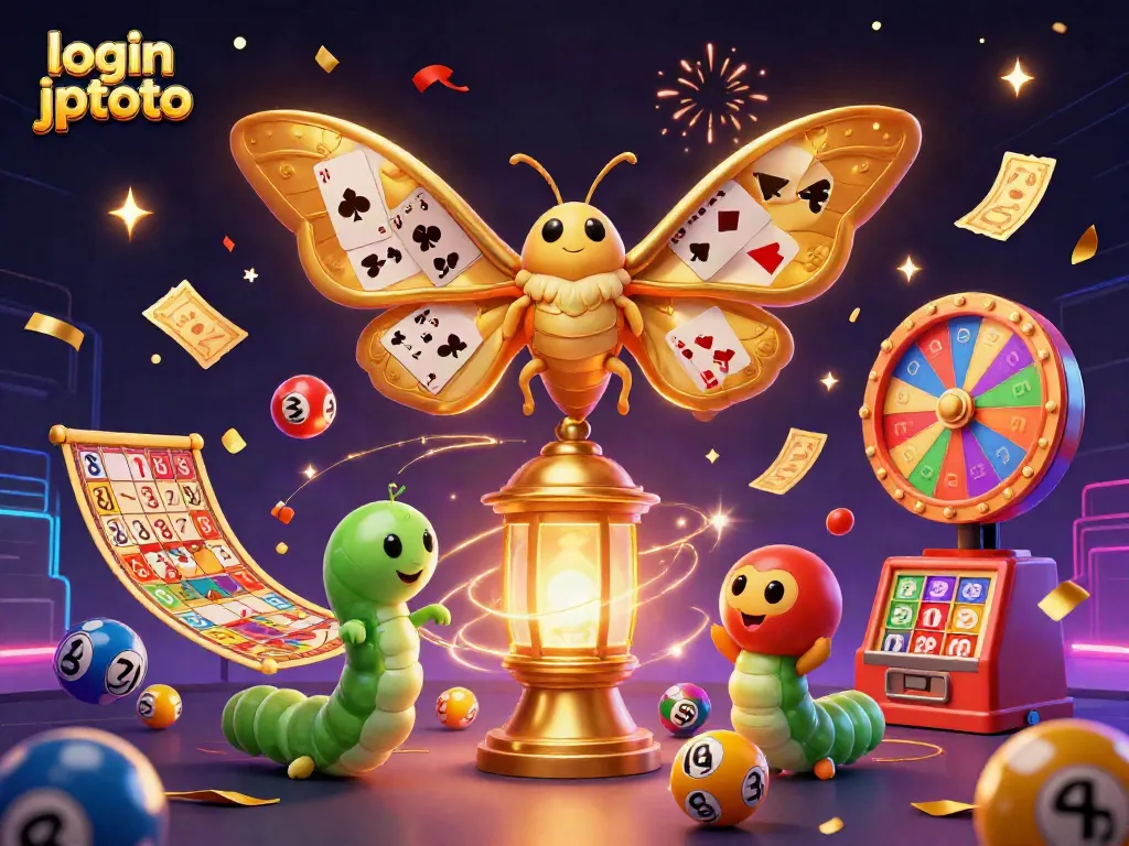 Experience winning excitement with login jptoto in a vibrant casino-themed illustration.