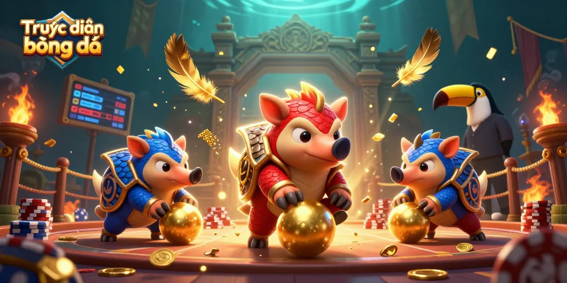 Experience Trực tiếp bóng đá with a thrilling 3D pangolin showdown amidst casino excitement.