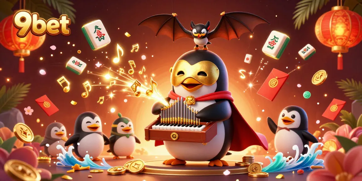 Engage with 9bet's thrilling casino experience through an enchanting 3D illustration.