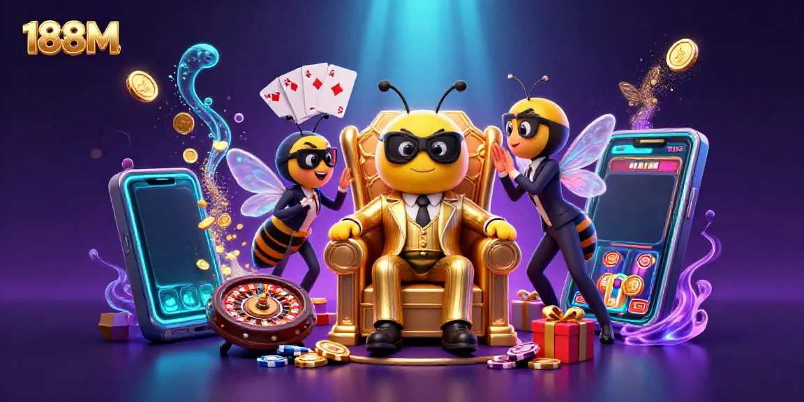 Engage in thrilling gameplay at 188M with a bumblebee mob boss in a vibrant casino scene.