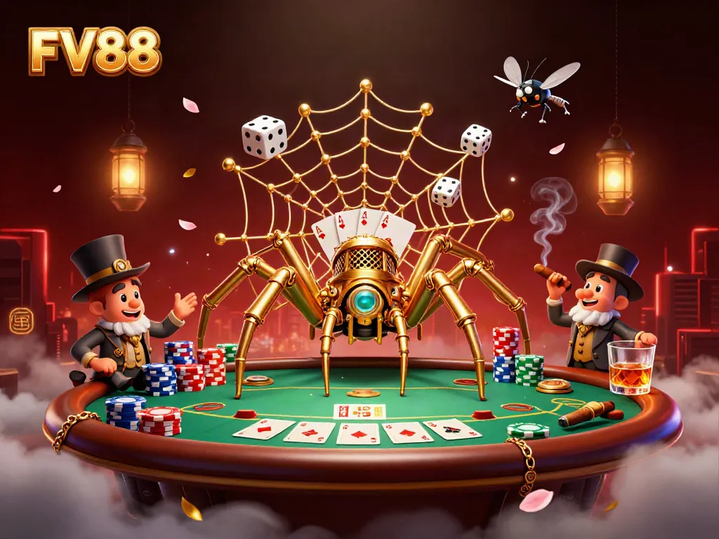 Engage in thrilling gameplay at FV88 with steampunk aesthetics, poker, and rich casino elements.