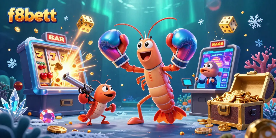 Experience the excitement of f8bettt with vibrant casino elements and characters in this dynamic 3D scene.