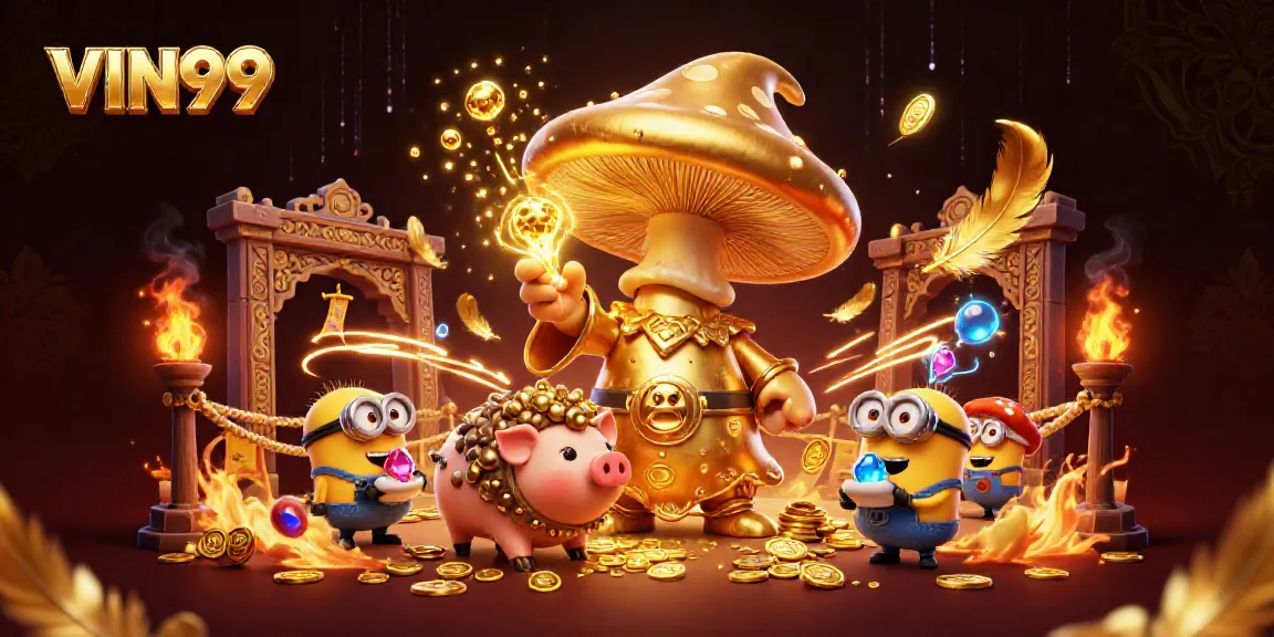 Engage in thrilling casino adventures at VIN99 with magical 3D characters and golden treasures.