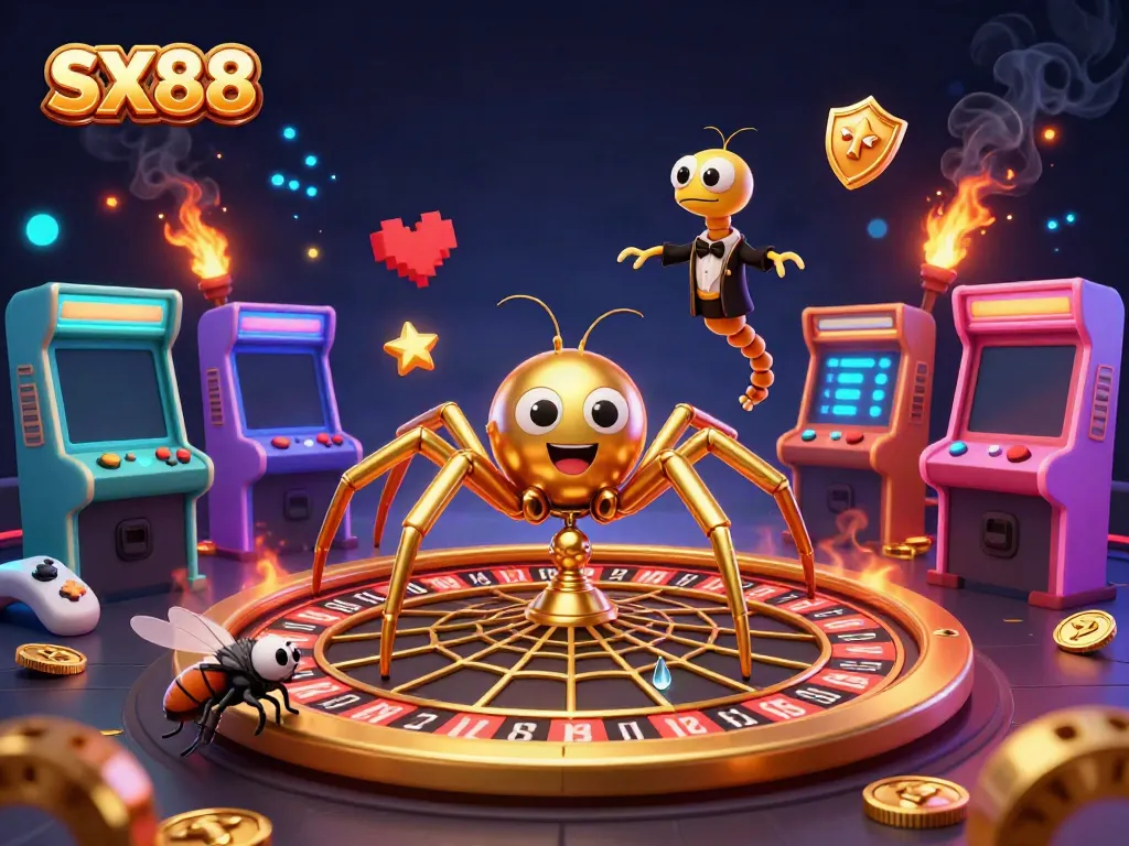 Experience thrilling bets at SX88 with this dynamic casino illustration featuring exciting game elements.
