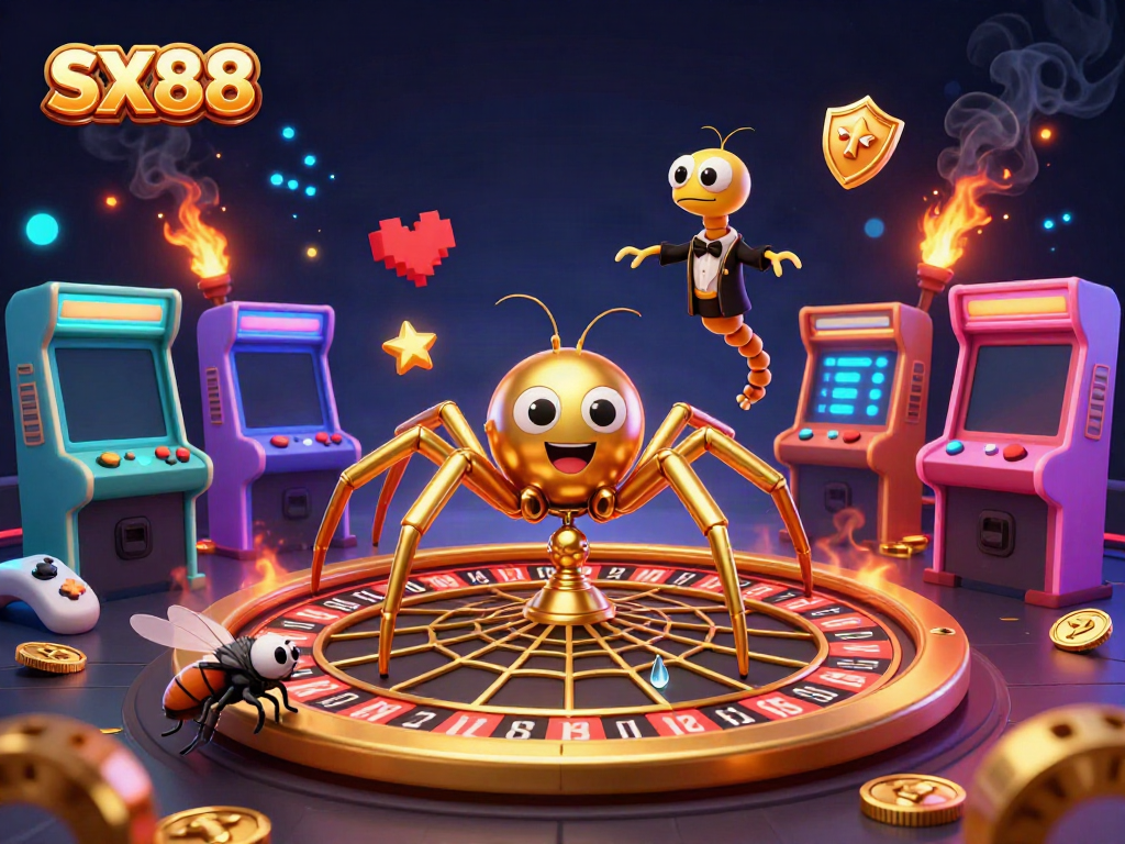 Experience thrilling bets at SX88 with this dynamic casino illustration featuring exciting game elements.