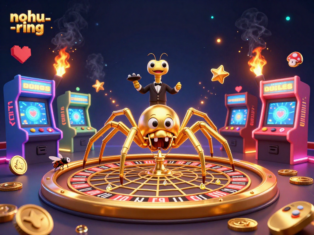 Experience thrilling action with nohu-ring as the fly bets big on the golden spider's roulette web!