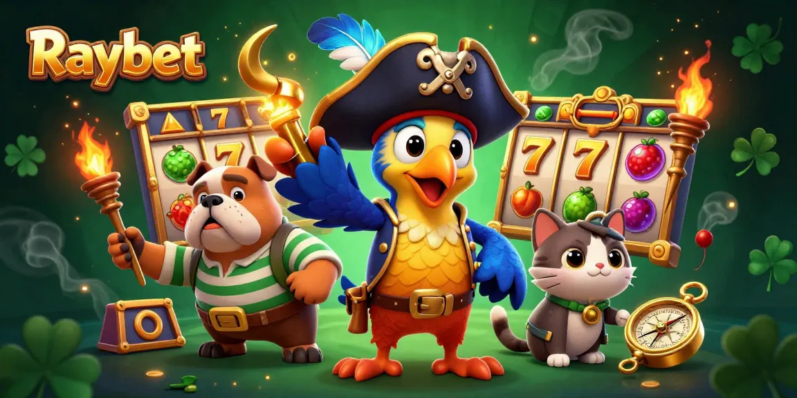 Experience exciting gameplay at Raybet with a vibrant scene featuring slot machine elements and lively characters.