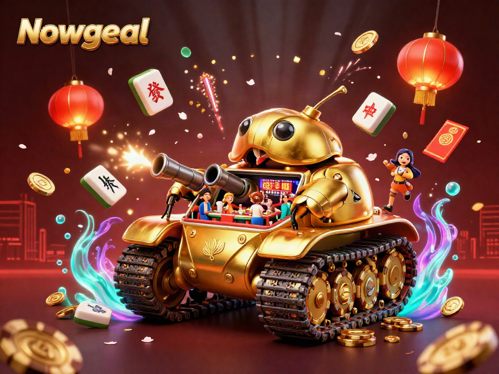 Experience Nowgoal's thrilling casino fun in a colorful 3D world of confetti and excitement.