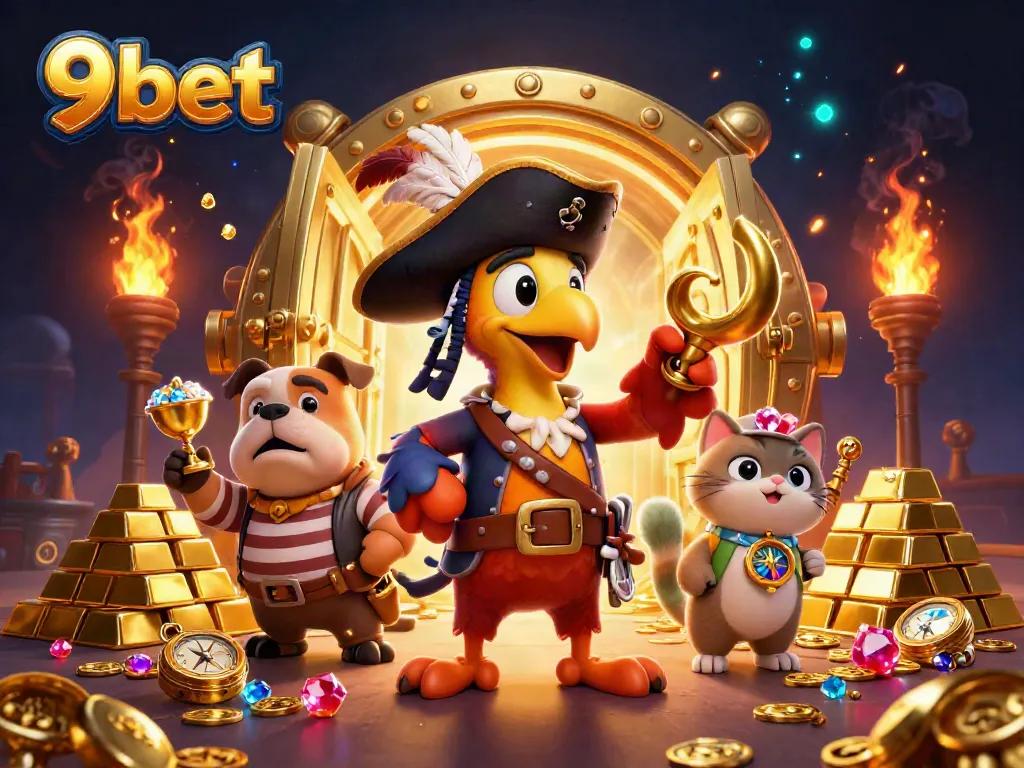 Engage in excitement at 9bet with dynamic 3D casino characters and treasures.