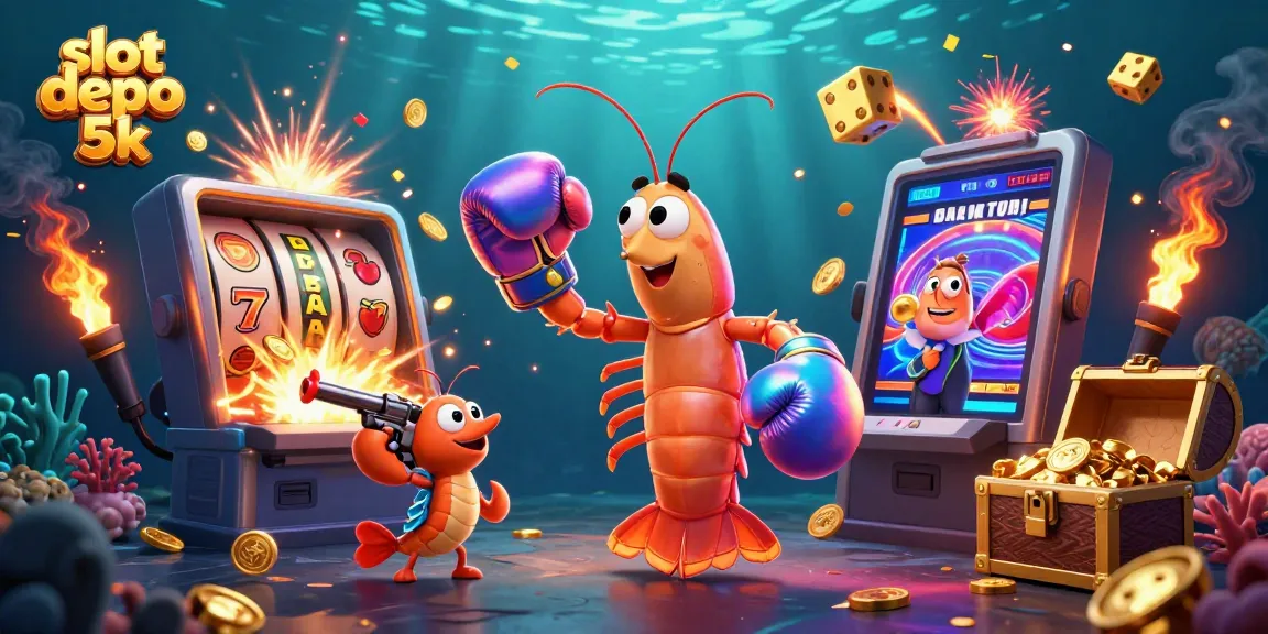 Experience fun with slot depo 5k bonuses in an engaging 3D illustration of ocean creatures.