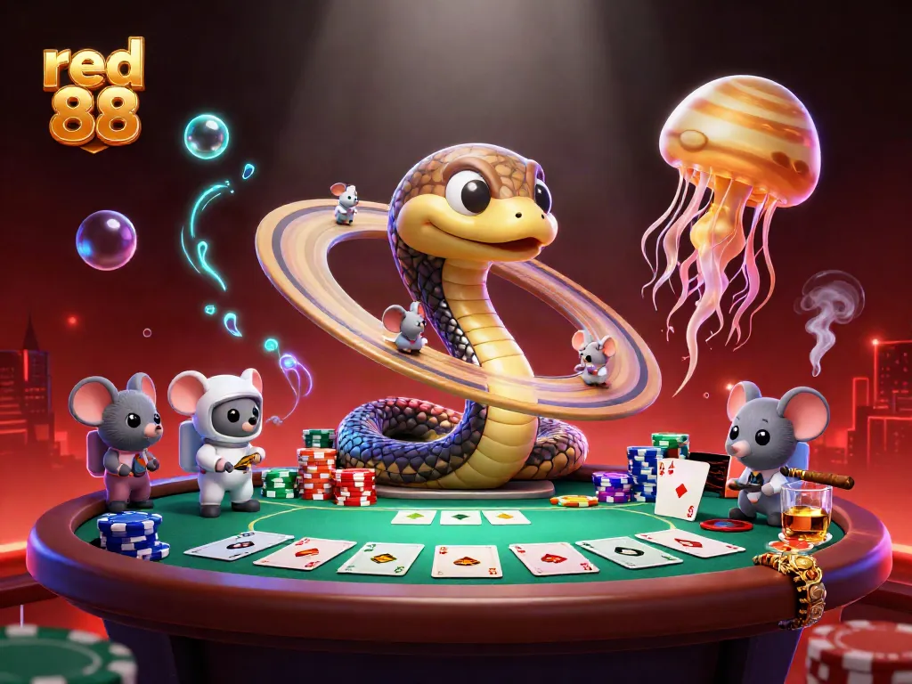 Engage with red 88's gaming universe featuring a vibrant casino scene with dynamic characters and immersive elements.