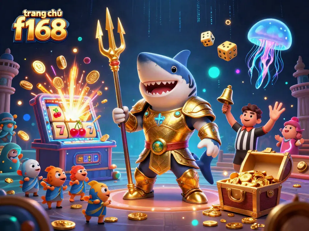 Engage with the thrilling casino experience at trang chủ f168 with a vibrant underwater scene full of excitement.