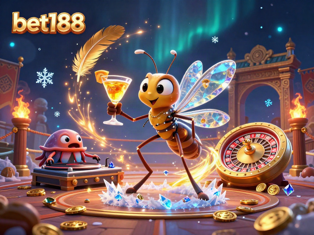 Engage in thrilling betting experiences with bet188 showcasing a vibrant casino scene filled with animated characters and elements.
