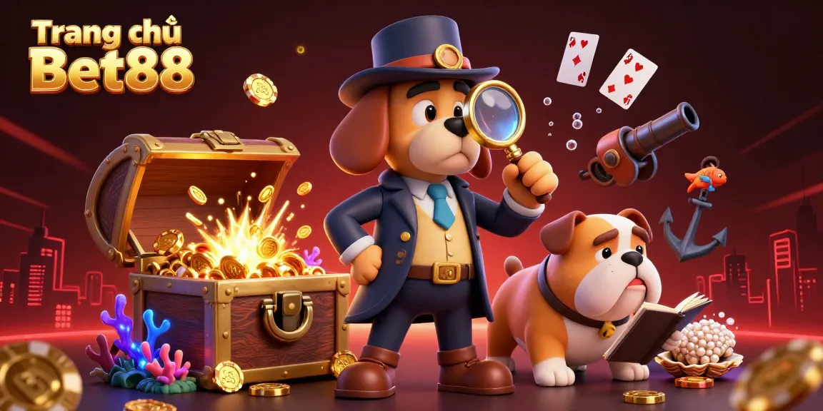 Play thrilling games as you explore Trang chủ Bet88, discovering poker chip clues amidst vibrant casino elements.