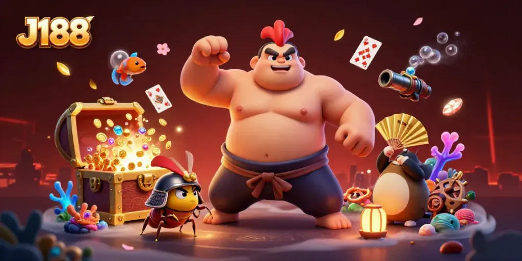Experience J188's vibrant online casino world with engaging characters and dynamic game elements.