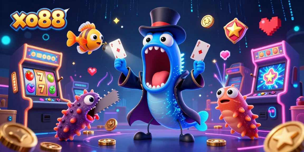 Engage with thrilling slot games at xo88 featuring vibrant characters in a magical underwater scene.